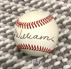 100% Authentic Ted Williams Single Signed'92 Al Baseball-rare Post Stroke Auto