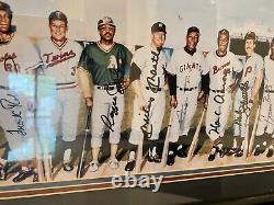 #10, 500 Hitters Lithograph 11 Signed Ted Williams, Willie Mays, Hank Aaron