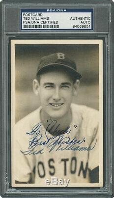 1939 Ted Williams Vintage Signed George Burke Rookie Era Photo-red Sox-psa/dna