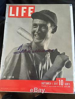 1941 Life Magazine Autographed Ted Williams Psa Authentic