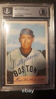 1954 Bowman # 66A Ted Williams signed/AUTO Beckett = PSA/DNA