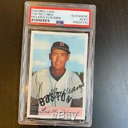 1954 Bowman Ted Williams Signed Autographed RP Baseball Card PSA DNA Certified