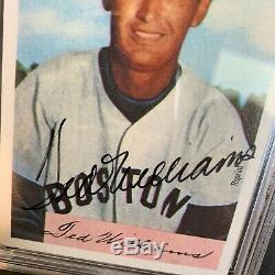 1954 Bowman Ted Williams Signed Autographed RP Baseball Card PSA DNA Certified