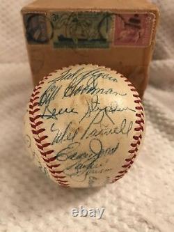 1955 Boston Red Sox Signed OAL Harridge Team Baseball with Ted Williams Beauty