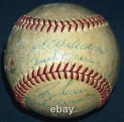 1956 AL All Star Team Signed Baseball Mickey Mantle Ted Williams Casey Stengel