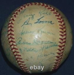 1956 AL All Star Team Signed Baseball Mickey Mantle Ted Williams Casey Stengel