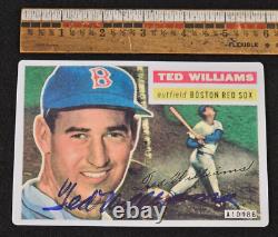 1956 TED WILLIAMS Signed Large Porcelain Card Set-HOF-BOSTON RED SOX-PSA