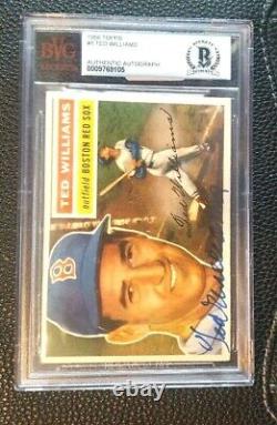1956 Topps #5 Ted Williams signed/AUTO Beckett = PSA/DNA