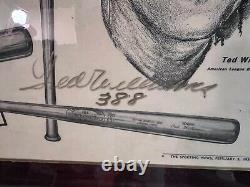 1958 Sporting News Hillerich Award Signed Mnt Poster Ted Williams & Stan Musial