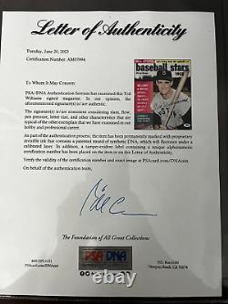1958 Ted Williams Signed Auto Autographed Baseball Stars Magazine PSA/DNA cert
