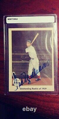 1959 #14 Fleer Autographed Ted Williams 1939 outstanding rookie trading card