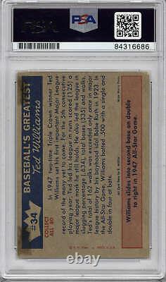 1959 Fleer #34 Ted Williams PSA DNA Auto Signed