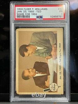1959 Fleer Ted Williams #68 Jan 1959 TED SIGNS FOR 1959 PSA 1 Poor RARE