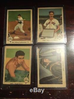 1959 Fleer Ted Williams #68 PSA 1 Ted Signs for Red Sox Card With 4 Raw Cards