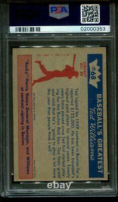 1959 Fleer Ted Williams #68 Ted Signs Jan. 23, 1959 Centered Psa 8 B3006849-353