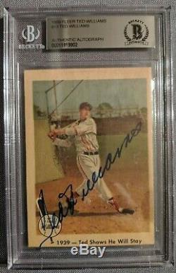 1959 Fleer Ted Williams Autographed Card #13 Red Sox Beckett BAS Auto