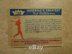 1959 Fleer Ted Williams Ted Signs Jan 23 Red Sox Vintage SP Shortprint #68 VGEX