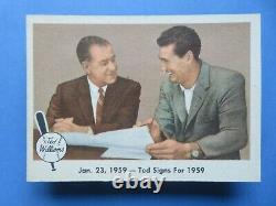 1959 Fleer Vintage Original Ted Williams #68 Jan 23 Signs for Boston Red Sox EX+