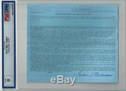 1960's Ted Williams Signed Doc Rare'Theodore' Baseball Autograph PSA/DNA MINT 9