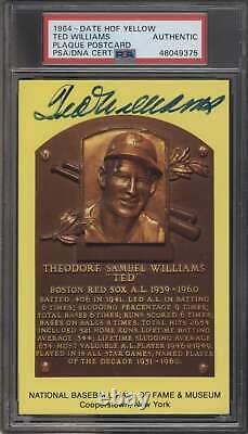 1964 Hall of Fame Plaque #NNO Ted Williams HOF PSA Auto Autographed 64570