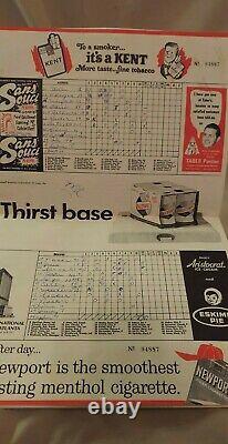1967 Atlanta Braves Score Book Vs Astros Autographed 5 Players With Hank Aaron
