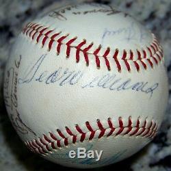 1969 Washington Senators Team Signed Autographed Baseball Ted Williams JSA LOA