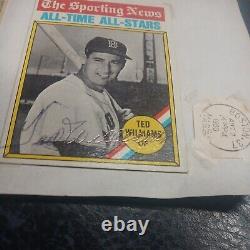 1976 Topps Sporting News Signed TED -WILLIAMS BASEBALL CARD