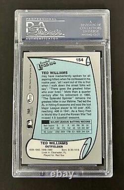 1989 Pacific Legends #154 Ted Williams PSA/DNA Authentic Signed Auto Red Sox 995