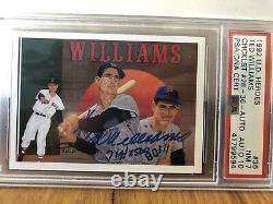 1992 Upper Deck Ted Williams Heroes Autograph PSA 7 Auto 10 #714/2500 Red Sox