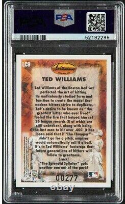 1993 Ted Williams Co. Ted Williams Autograph #LC9 PSA Mint 9, Auto Authentic