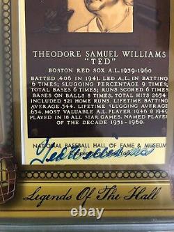 2011 Ted Williams Autographed Legends Of The Hall Historic Auto PSA / DNA
