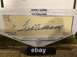 2021 Topps Transcendent HOF 1/1 Ted Williams Bobby Doerr Cut Autograph Auto