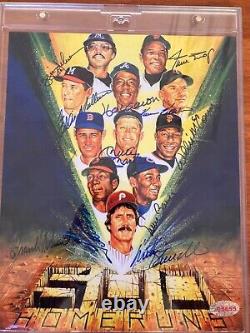 2x 500 Home Run Club Autographed 11x14 Mickey Mantle, Ted Williams + 9 more
