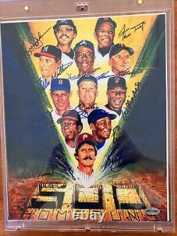 2x 500 Home Run Club Autographed 11x14 Mickey Mantle, Ted Williams + 9 more