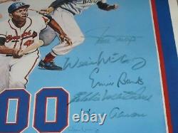 500 HOME RUN POSTER Autographed JSA Certified Mickey Mantle Ted Williams