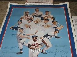 500 HOME RUN POSTER Autographed JSA Certified Mickey Mantle Ted Williams