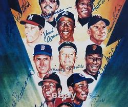 500 HR Club Signed Framed 11x14 Photo Mickey Mantle Ted Williams Willie Mays Han