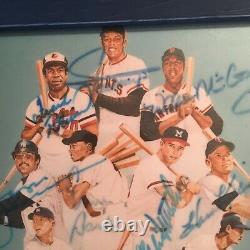 500 HR Signed Framed Photo 11 Autos Mickey Mantle Ted Williams Hank Aaron JSA