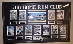 500 Home Run Club 24x40 Showcase Piece Signed by 11 HOF'ers Ted Williams Mantle