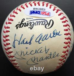 500 Home Run Club Autographed AL Ball, Mickey Mantle, Ted Williams, 11 SIG, PSA