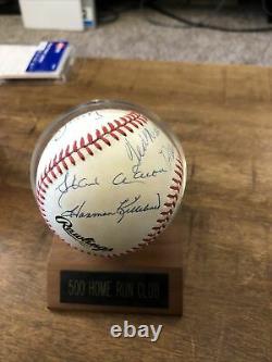 500 Home Run Club Autographed Baseball 11 Mickey Mantle Ted Williams Aaron Mays