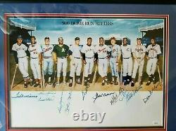 500 Home Run Club Autographed Signed Matted & Framed Ron Lewis Print JSA Cert