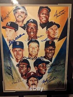 500 Home Run Club Autographed photo Willie Mays Mickey Mantle Ted Williams