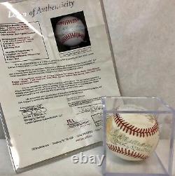 500 Home Run Club Ball SIGNED by 11 WILLIAMS, MANTLE, MAYS, AARON + 7 JSA CoA