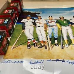 500 Home Run Signed Litho Mickey Mantle Ted Williams Willie Mays Hank Aaron JSA