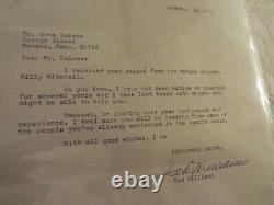 Authentic Ted Williams Autographed Letter With Postmarked Envelope Dated 1976