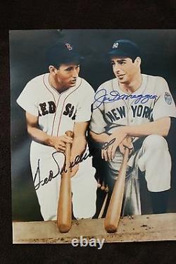 Autographed 8x10 Color Photo Ted Williams & Joe DiMaggio JSA Authenticated NICE