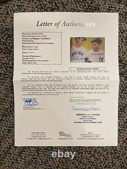 Autographed Joe DiMaggio and Ted Williams 8x10 photo framed JSA Letter signed