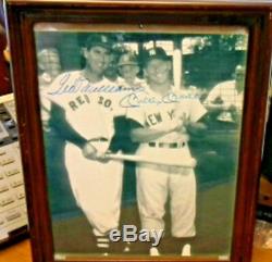 Autographed Picture Of Ted Williams and Mickey Mantle FRAMED