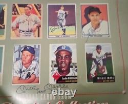 Autographed Poster By Mickey Mantle Joe DiMaggio Ted Williams & Willie mays